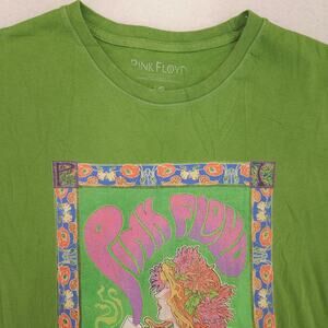 Pink Floyd Band Graphic Crew Neck T Shirt Adult Mens Size Large L Green